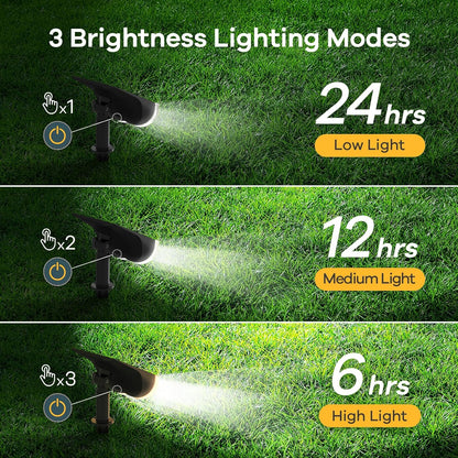 Linkind Solar Lights Outdoor Waterproof IP67, StarRay Dusk-to-Dawn Outdoor Solar Lights, 3 Lighting