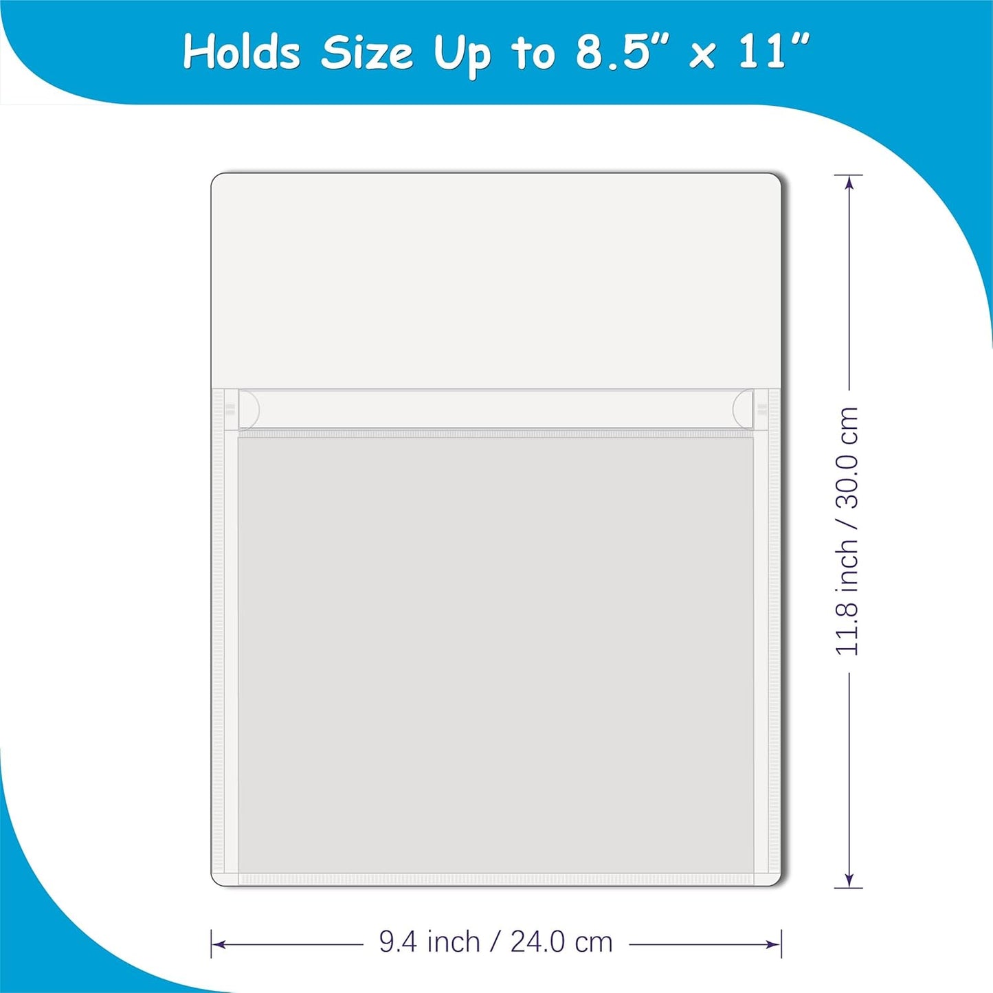 Magnetic Pocket 4 Pack – Self-Adhesive Magnetic Storage Pouch for Documents, Notes & Tools, Strong
