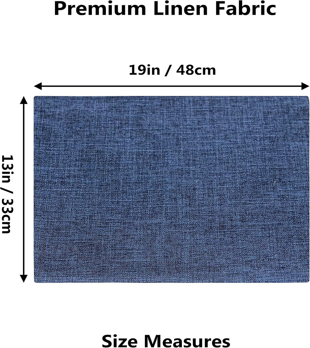 Home Brilliant Placemats Set of 4 Linen Blue Placemats Heat Resistant Dining Table Place Mats