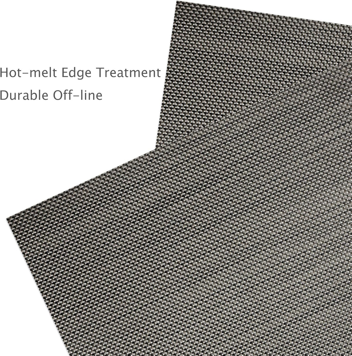 Myir JUN Placemats Set of 8, Vinyl Woven Placemats Place Mats Indoor Set of 8 Washable Table Mats