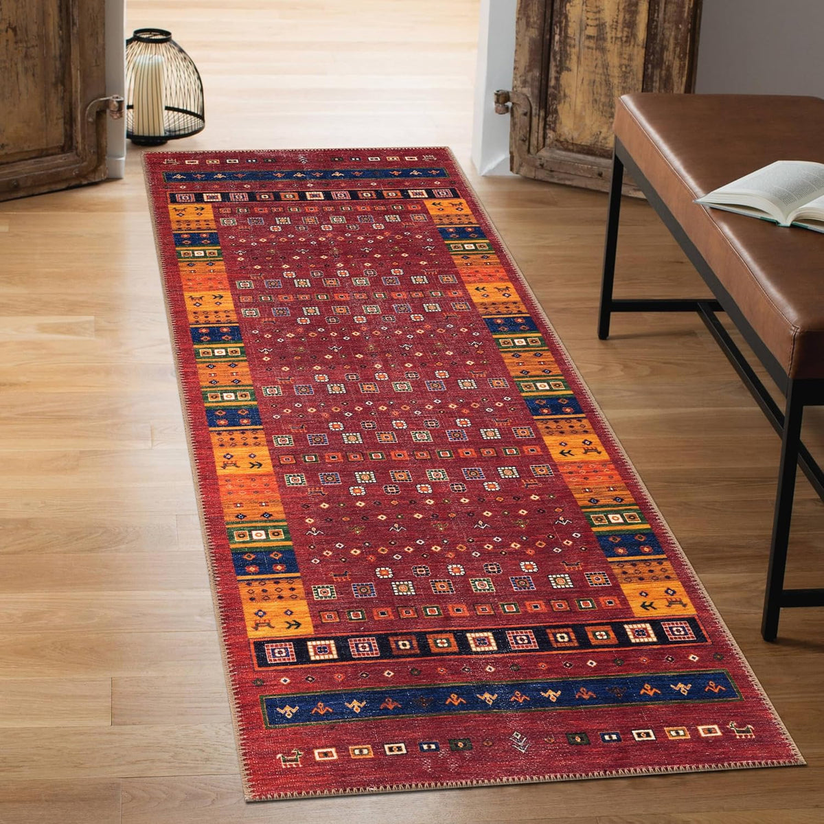 Keen Home Design 2x7 Rug - Machine Washable Runner Rug with Non-Slip Backing, Ideal for Hallway