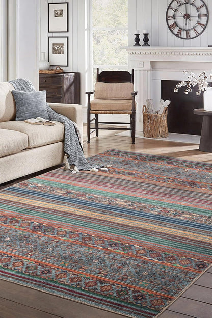 Keen Home Design 6x9 Rug - Machine Washable Area Rug with Non-Slip Backing, Ideal for Living Room
