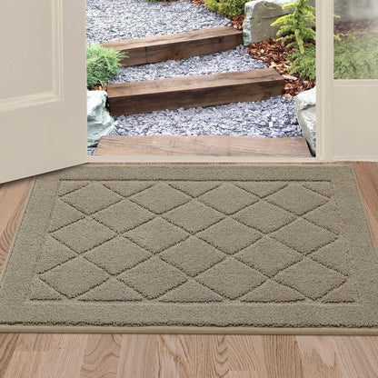 BEQHAUSE Dirt Trapper Door Mat 24" x 36", Doormat Non-Slip Entryway Rugs Washable, Dog Door Mat