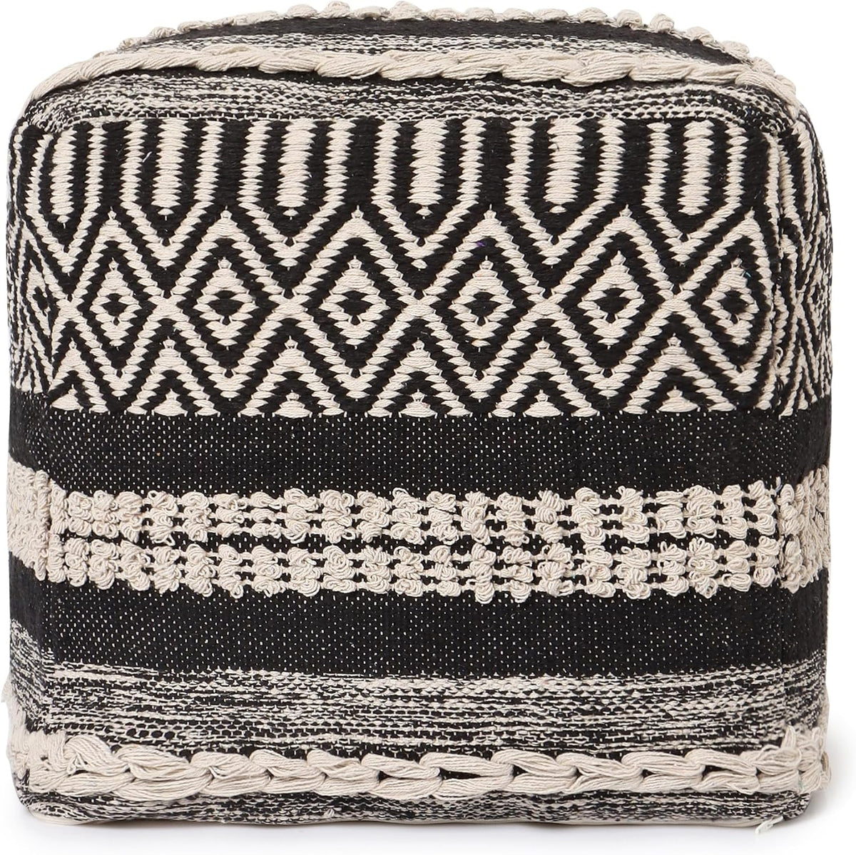 REDEARTH · Tufted Pouf Ottoman with Filler Textured Storage Cube Bean Bag Pouffe Footrest for