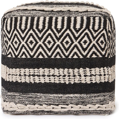 REDEARTH · Tufted Pouf Ottoman with Filler Textured Storage Cube Bean Bag Pouffe Footrest for