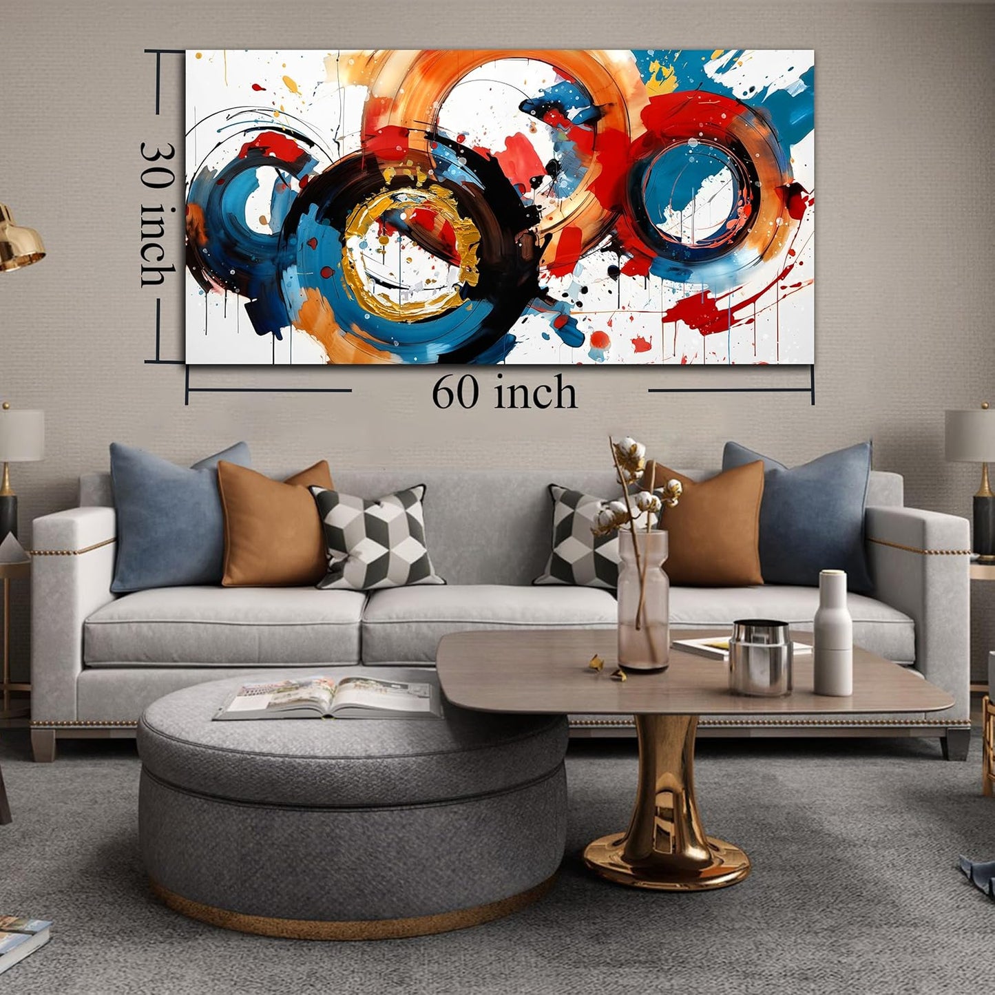 Abstract Wall Art Large Canvas Prints Modern Living Room Bedroom Home Office Wall Decor Framed