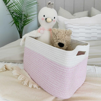 OrganiHaus Woven Storage Baskets for Organizing, Cotton Rope Organizer Bins for Shelves, Closet &
