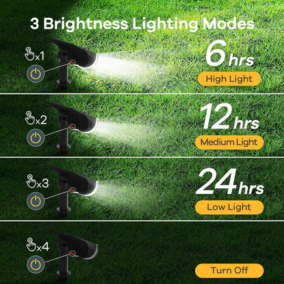 Linkind Solar Lights Outdoor Waterproof IP67, StarRay Dusk-to-Dawn Outdoor Solar Lights, 3 Lighting