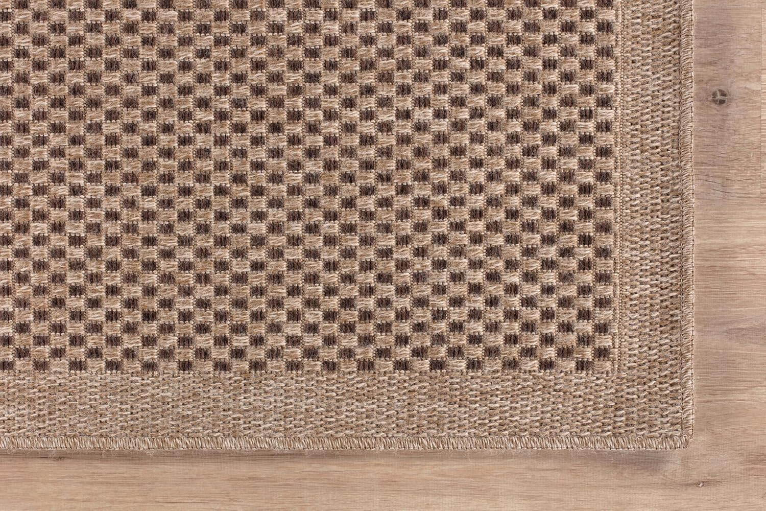 CAMILSON Easy Jute Rug 10x14, Indoor Outdoor Natural Color Fiber Area Rugs for Living Room Patio