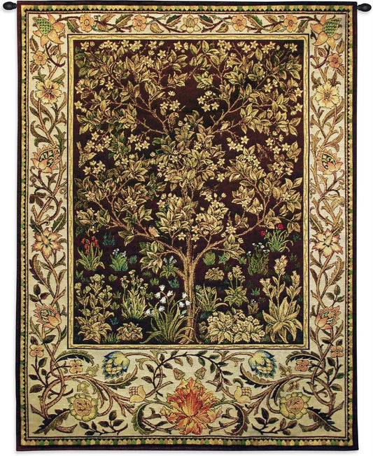 Tree of Life - Arts and Crafts - William Morris - Ornate Spiritual Tree Pattern - Cotton Woven