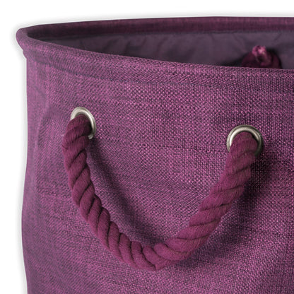 DII Collapsible Variegated Polyester Storage Bin, Medium, Eggplant