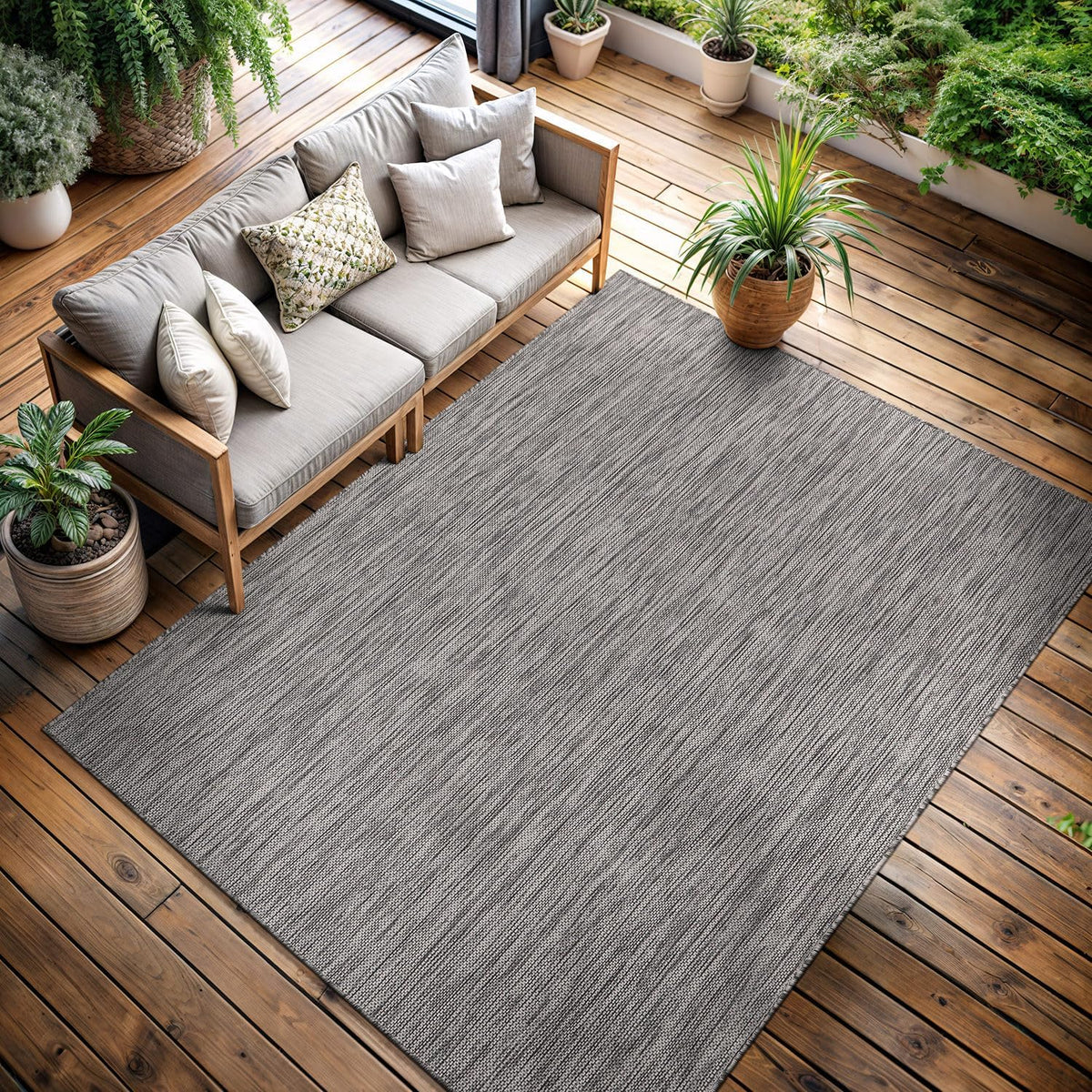 CAMILSON Outdoor Rug 5x7 Modern Area Rugs for Indoor and Outdoor Patios and Porches - Waterproof