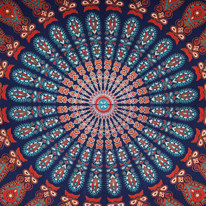 Bless International Handmade Indian hippie Bohemian Psychedelic Peacock Mandala Wall hanging