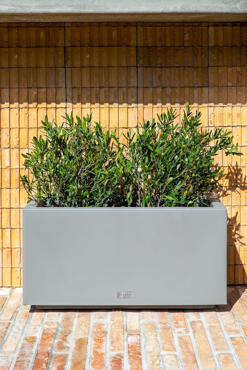 Veradek Block Series Long Box Planter - Large Rectangular Planter for Indoor or Outdoor Patio/Porch