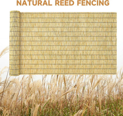 ZNCMRR Bamboo Fencing Decorative Natural Reed Fencing Rolls Bamboo Fence 4 Feet High Privacy Screen