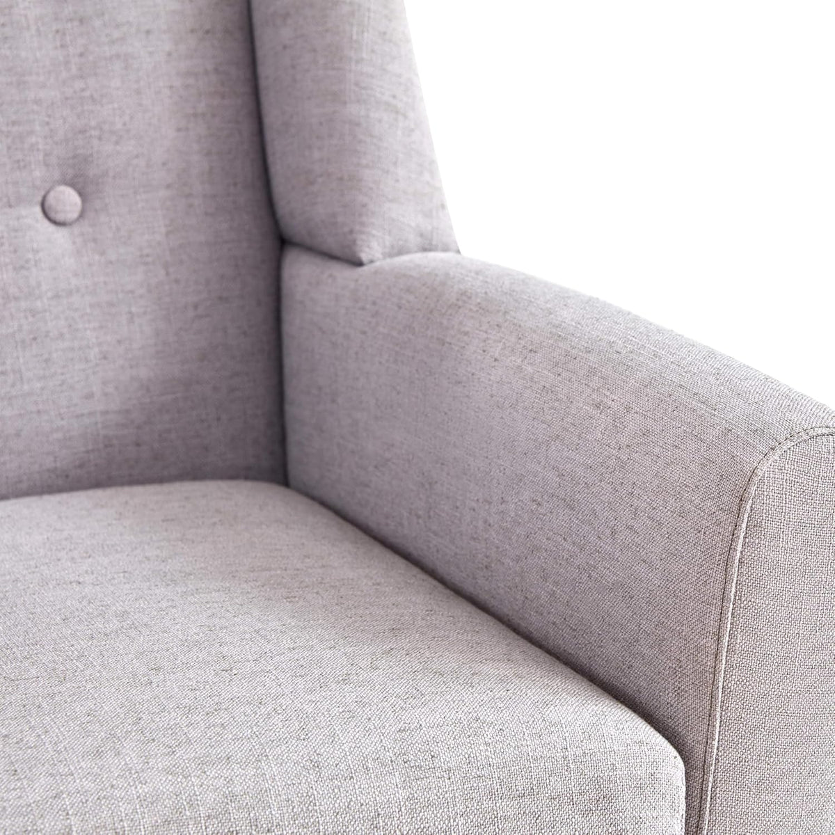 HUIMO Accent Chair Living Room Chair, Upholstered Button Tufted Armchair, Linen Fabric Sofa Chairs