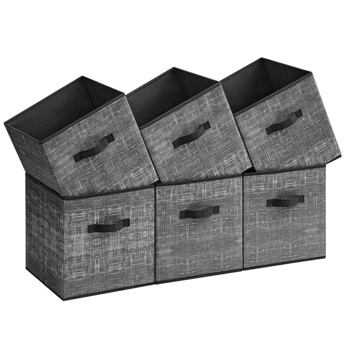 SONGMICS Storage Cubes, Set of 6, 13-Inch Foldable Closet Organizers