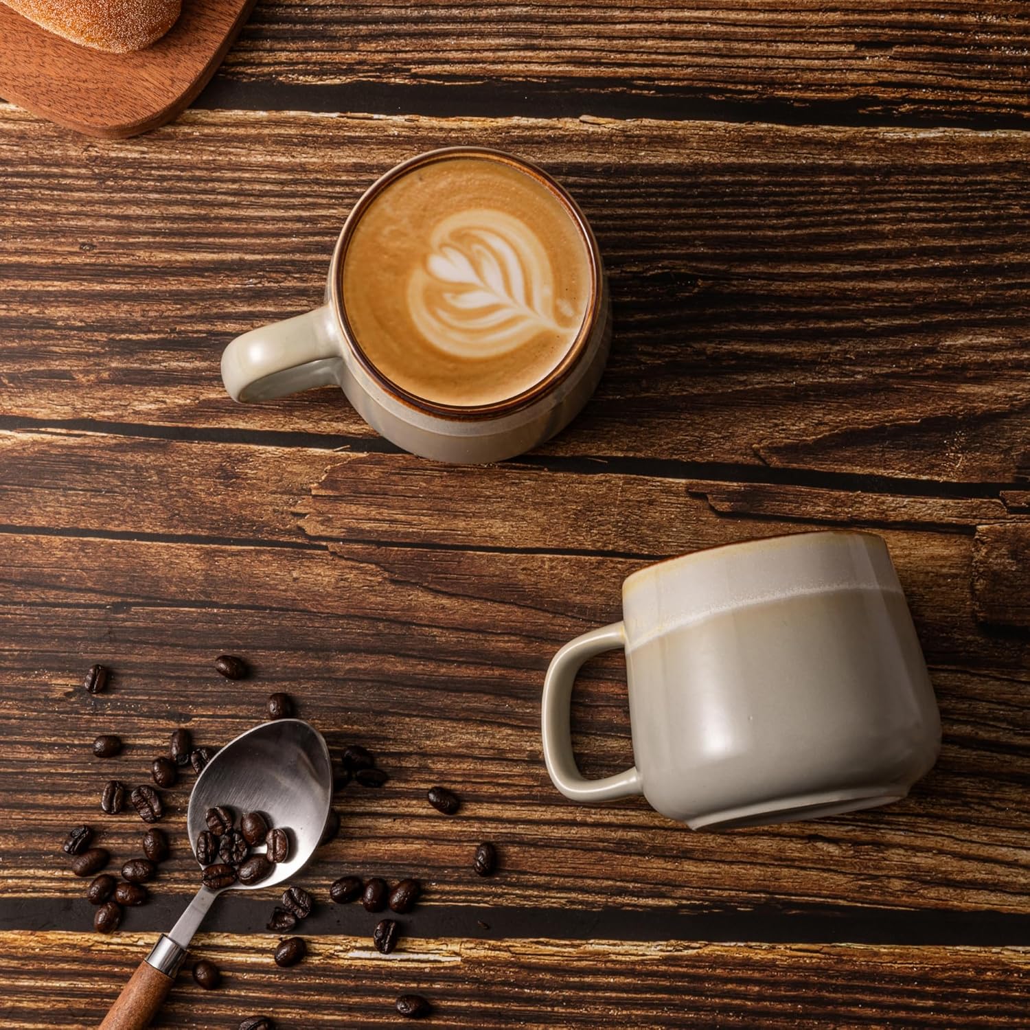 Ceramic Coffee Mugs Set of 4, 12 oz Stoneware Coffee Cups with Comfortable Handle for Latte, Tea