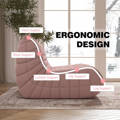 Big Bean Bag Chairs for Adults, 3 Seater Large Bean Bag Sofa, Fireside Chair Lazy Sofa Chair with