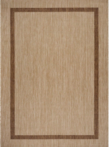 Bordered Outdoor Rug 9x12 Washable Outside Carpet for Indoor Patio Porch Waterproof Easy Cleaning