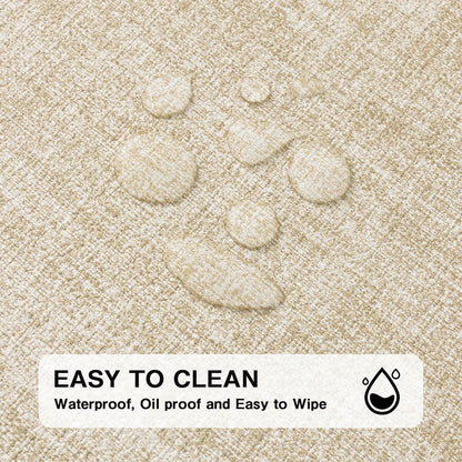 Chrysameld Vinyl Placemats Set of 4 - Faux Leather 100% Waterproof Oil-Proof Wipeable PU Place