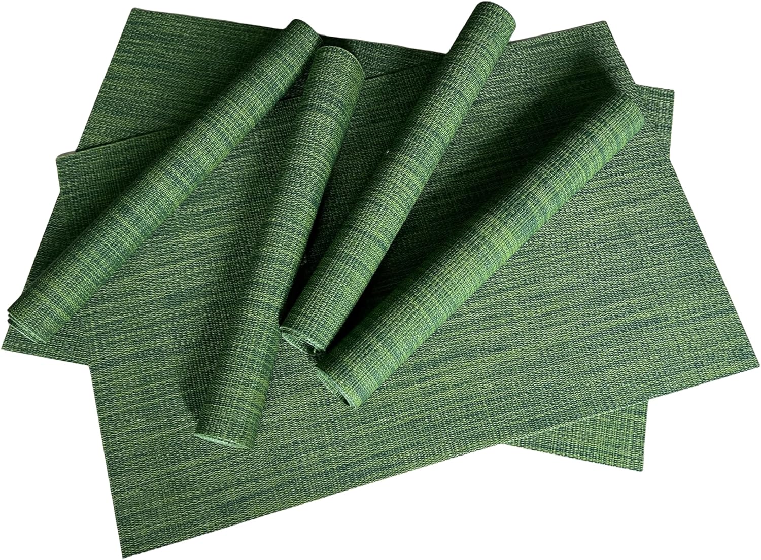 WAZAIGUR Placemats Set of 6 for Dining Table Heat-Resistant Washable Place Mats Woven Vinyl Kitchen