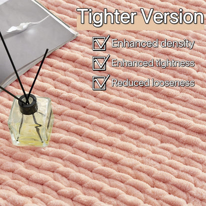 Maetoow Tighter Version Chenille Chunky Knit Blanket Throw 50×60 Inch, Handmade Warm & Cozy Blanket
