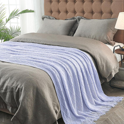 inhand Knitted Throw Blanket for Couch and Bed, Soft Living Room Home Decor Knitted Blanket with