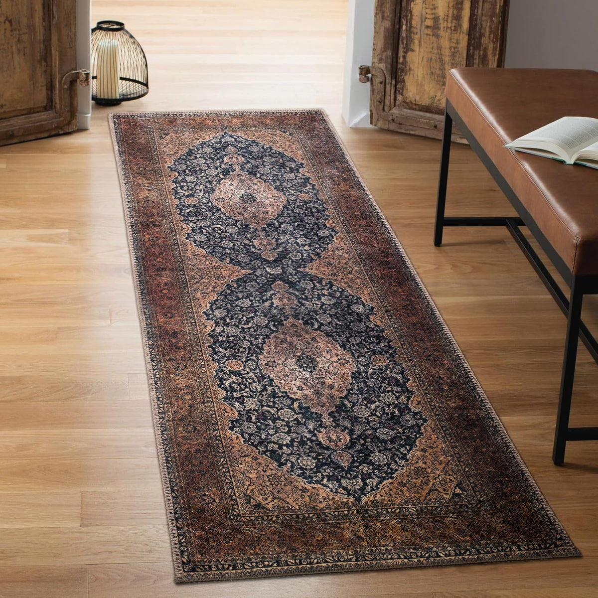 Keen Home Design 2x12 Rug - Machine Washable Runner Rug with Non-Slip Backing, Ideal for Hallway