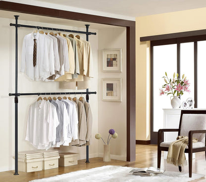 PRINCE HANGER Heavy Duty One Touch System Load 352LBS Clothing Racks for Hanging Clothes Metal