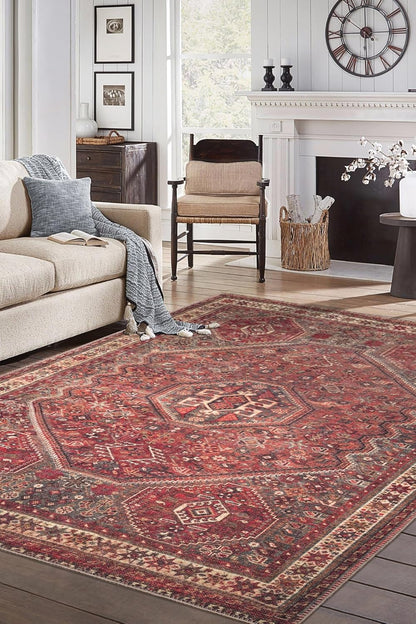 Keen Home Design 8x10 Rug - Machine Washable Area Rug with Non-Slip Backing, Ideal for Living Room