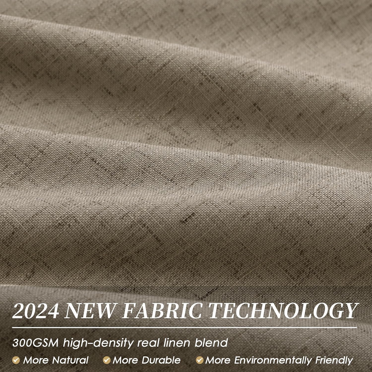 BOODII Room Darkening Curtains Matcha Brown Black Out Curtains 96 Inches Long 2 Panel Set Back Tab