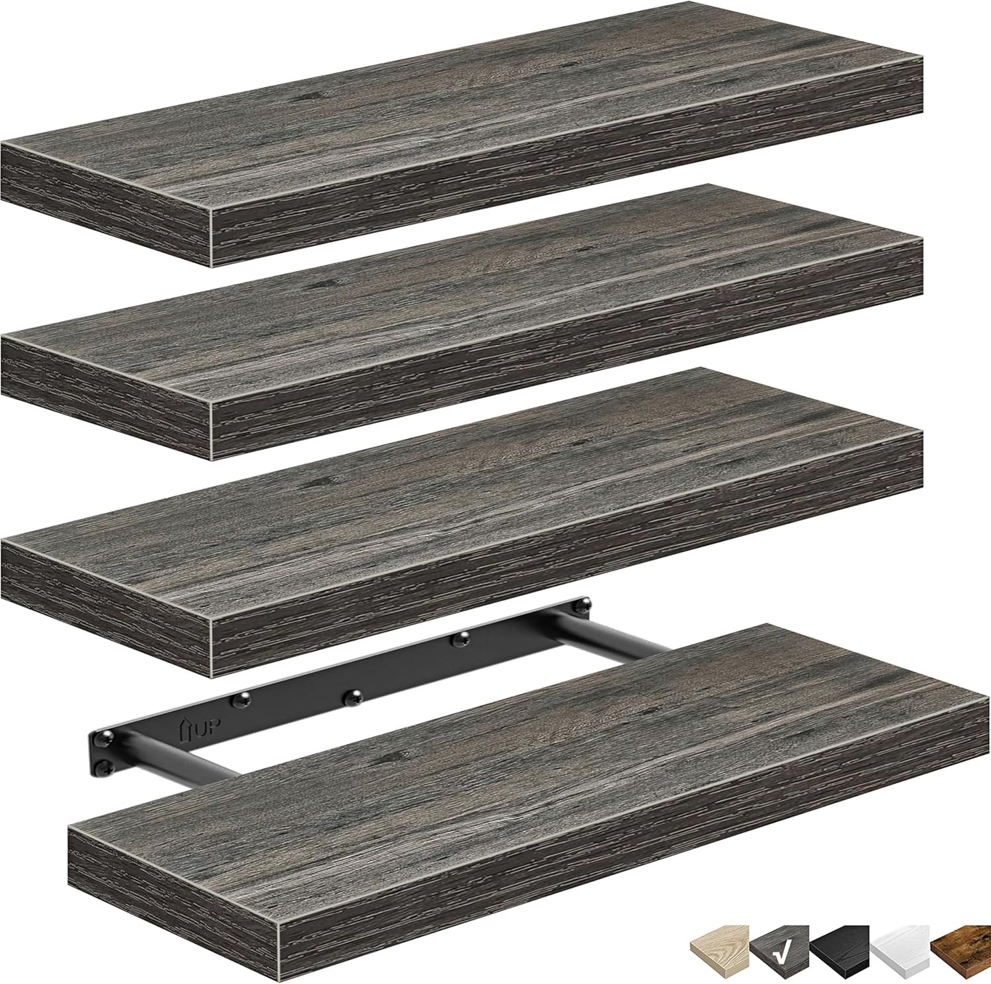 QEEIG Floating Shelves for Wall Bathroom Shelf Bedroom Kitchen Living Room Farmhouse Small Book