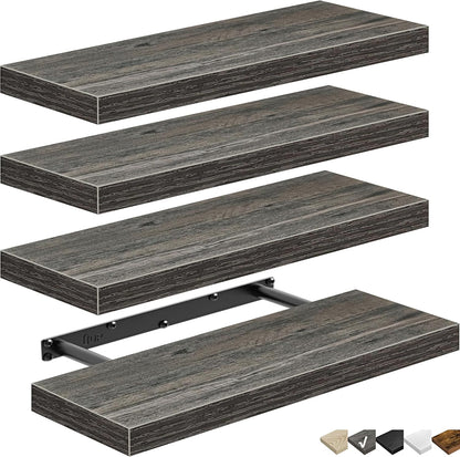 QEEIG Floating Shelves for Wall Bathroom Shelf Bedroom Kitchen Living Room Farmhouse Small Book