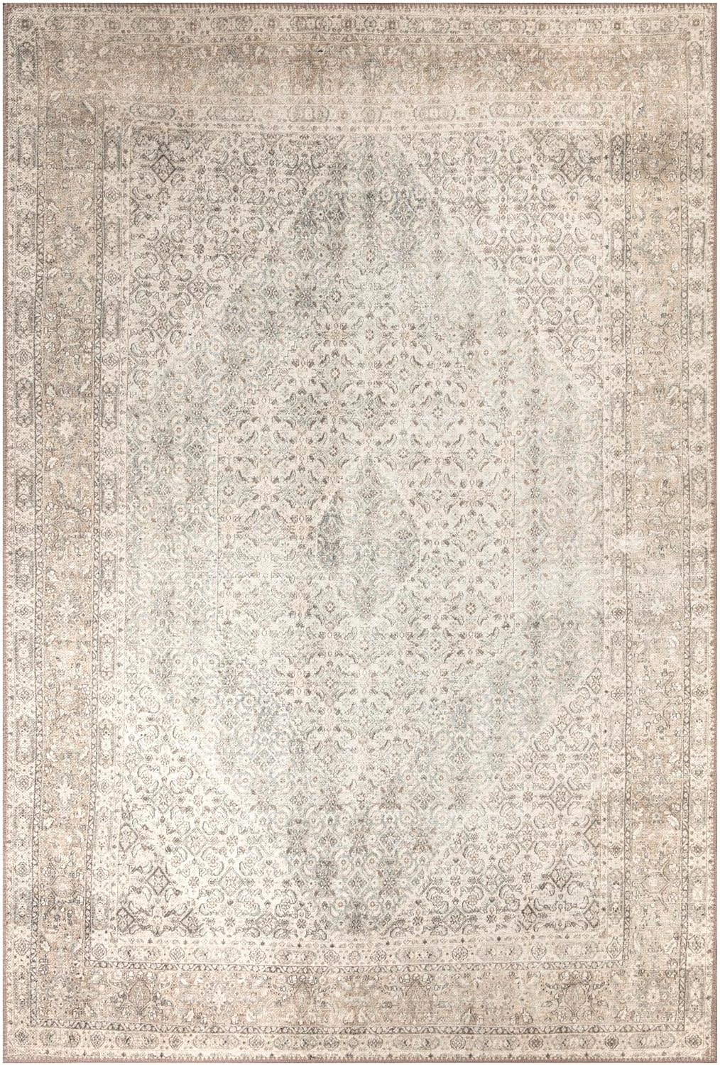 Keen Home Design 10x14 Rug - Machine Washable Area Rug with Non-Slip Backing, Ideal for Living