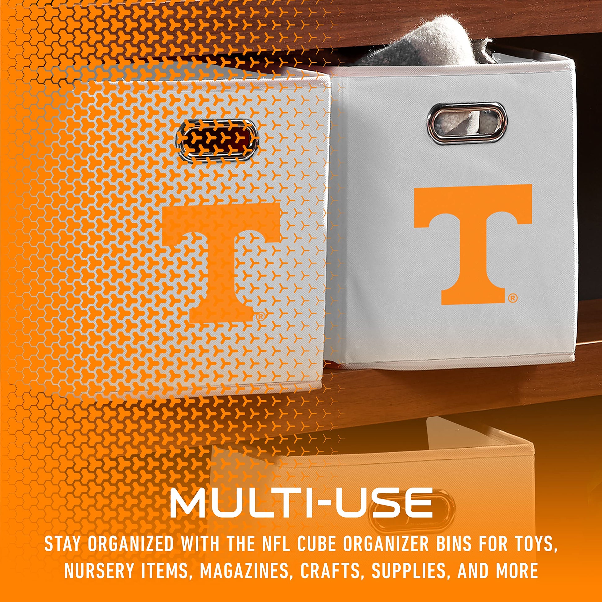Franklin Sports NCAA Storage Bin - Cube Organizer - Tennessee