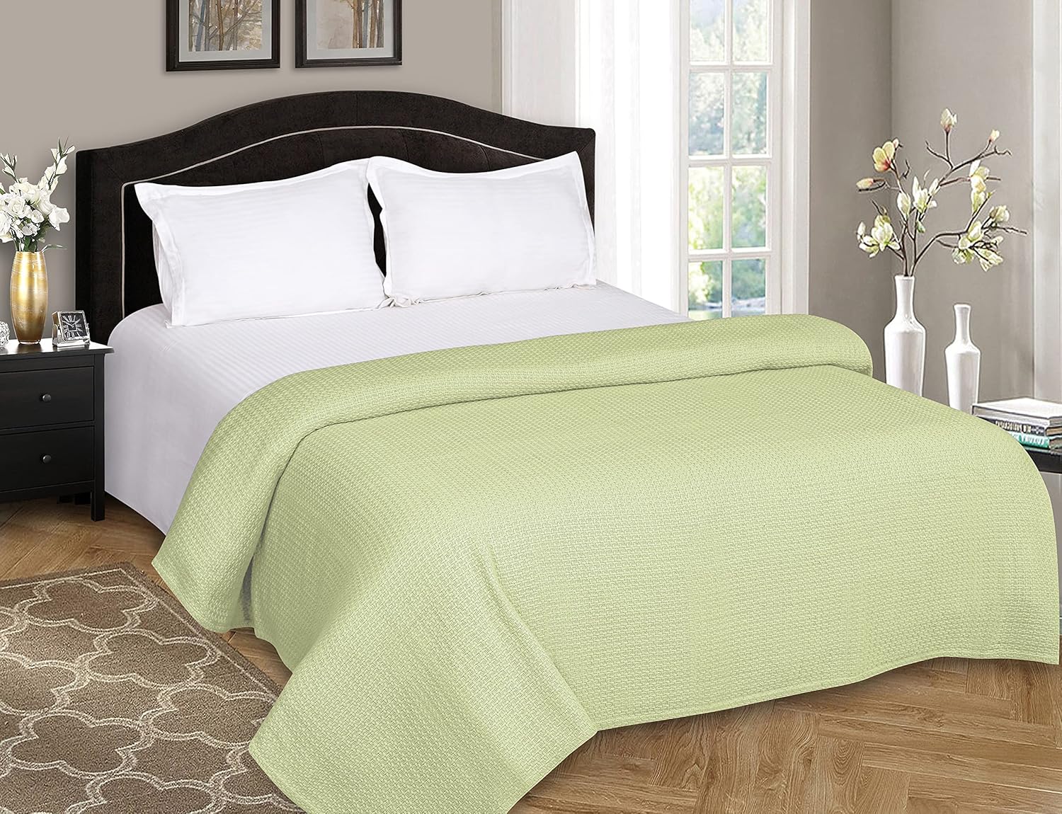 BELIZZI HOME 100% Cotton Bed Blanket, Breathable Bed Blanket Twin Size, Cotton Thermal Blankets