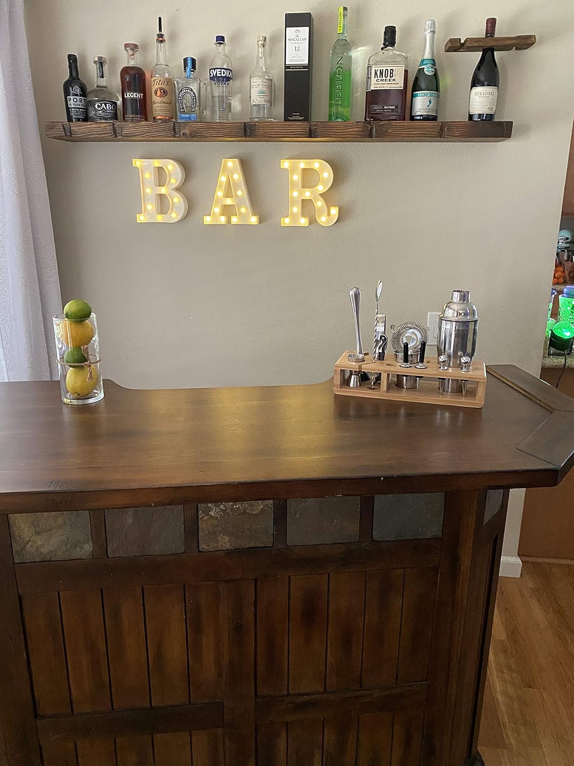 joelsantiques Floating Shelf, Wood Wall Shelf, Natural Wooden Home Decor for Bathroom Kitchen