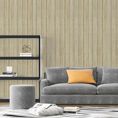 Art3d 4-Pack Glue-On Herringbone Wainscoting Panel for Interior Wall Decor - 104 x 12 Inch
