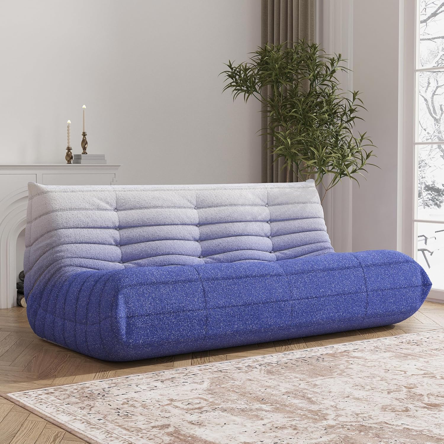 Big Bean Bag Chairs for Adults, 3 Seater Large Bean Bag Sofa, Fireside Chair Lazy Sofa Chair with