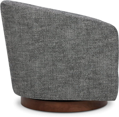CHITA Swivel Accent Chair, FSC Certified Upholstered Fabric Barrel Chair for Living Room, Fully