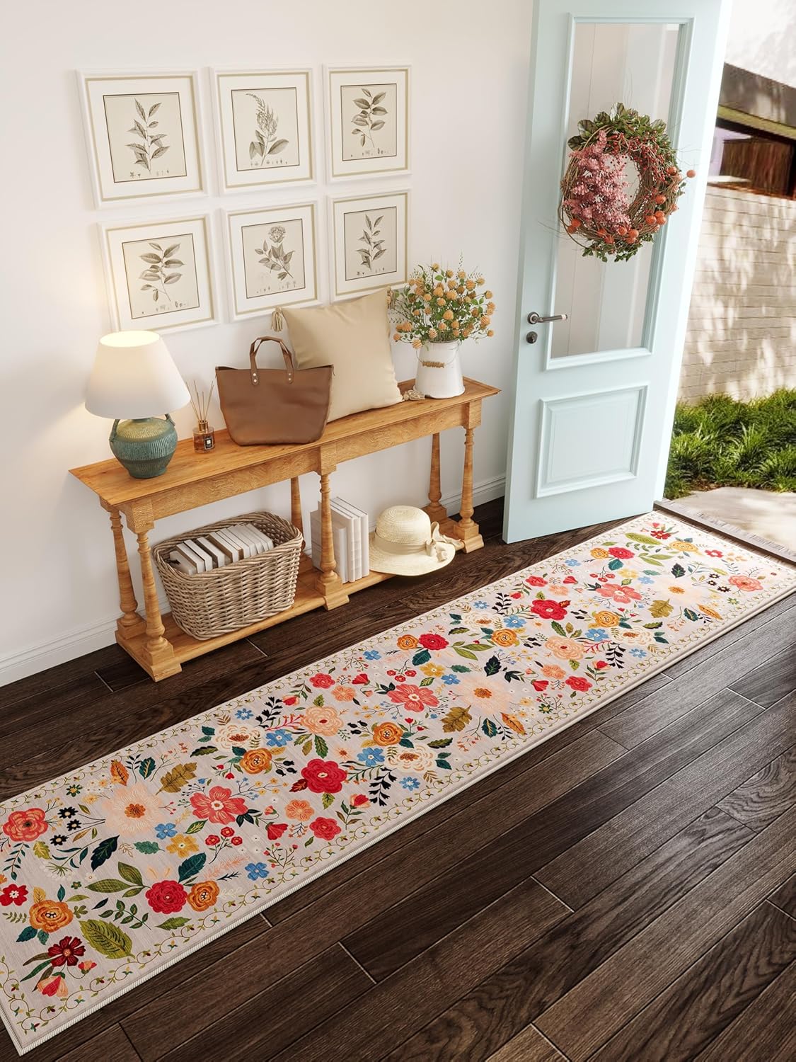 Runners for Hallways Kitchen Runner Rug Non Slip 2'x 10' Long Washable Rugs with Rubber Backing