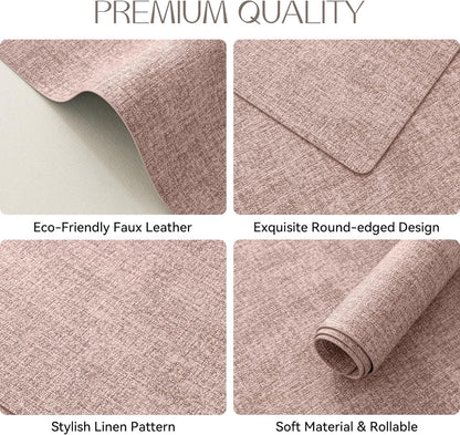 Romanstile Vinyl Placemats Set of 12-12 X 18 Inch - Heat Resistant Place Mats 100% Waterproof