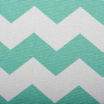 DII Collapsible Polyester Storage Cube, Chevron, Aqua, Large