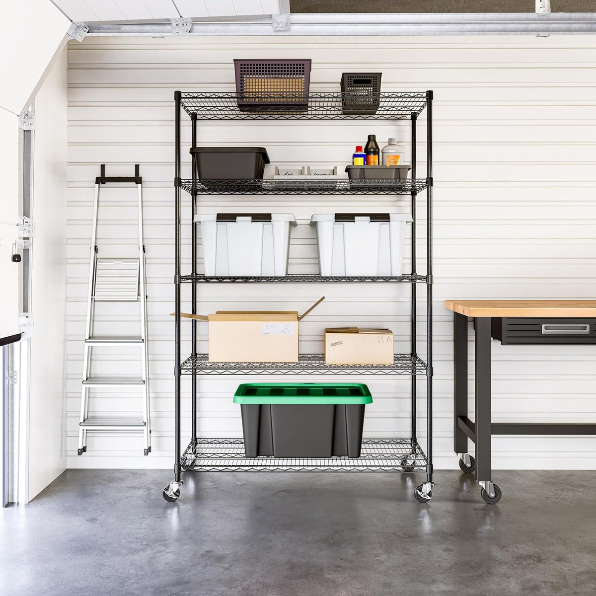 Seville Classics UltraDurable Heavy Duty NSF Solid Steel Wire Rack Storage Unit, Organizer for