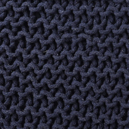 REDEARTH Square Hand Knitted Pouf - Foot Stool Ottoman Coffee Table - Cotton Cord Boho Pouffe