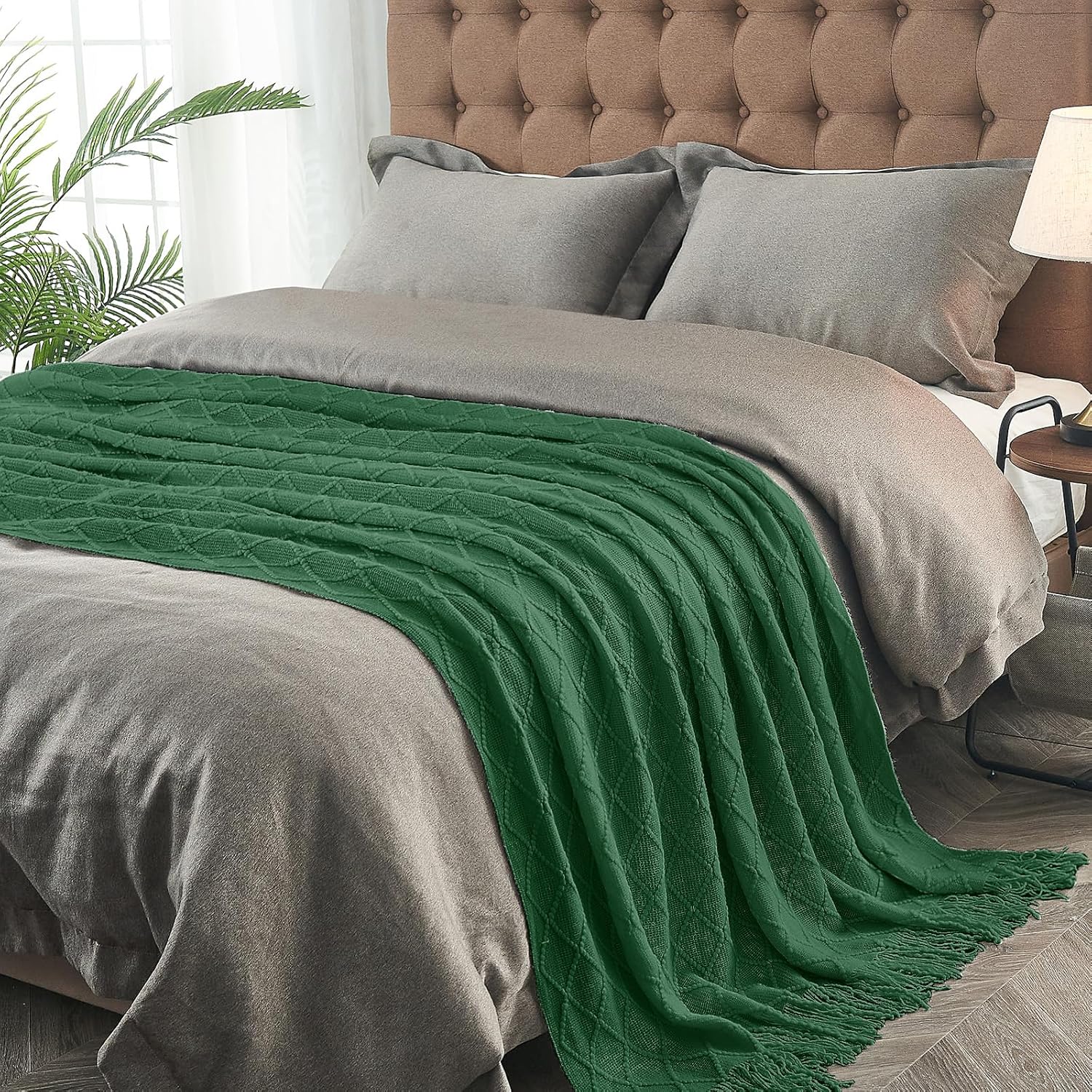 inhand Knitted Throw Blanket for Couch and Bed, Soft Living Room Home Decor Knitted Blanket with