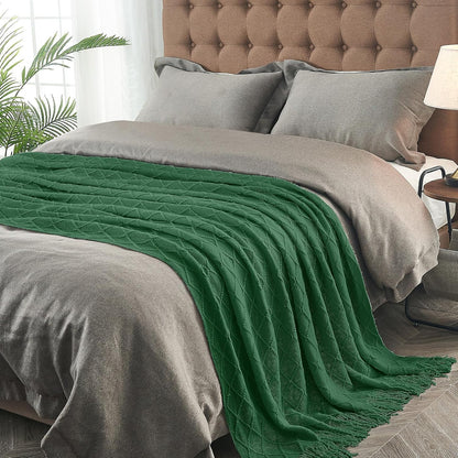 inhand Knitted Throw Blanket for Couch and Bed, Soft Living Room Home Decor Knitted Blanket with