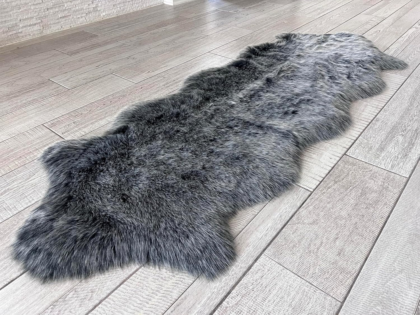 LAMBZY Faux Sheepskin Super Soft Hypoallergenic Free Shape Silky Shag Rug, Luxury Shaggy Silky
