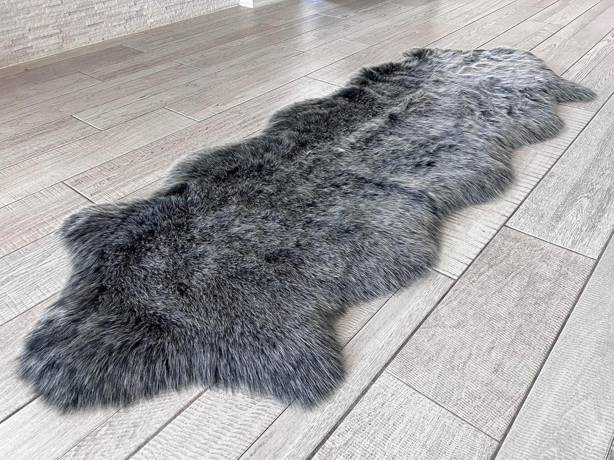 LAMBZY Faux Sheepskin Super Soft Hypoallergenic Free Shape Silky Shag Rug, Luxury Shaggy Silky